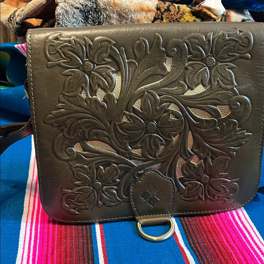 Elegant Patricia Nash Floral Embossed Leather Bag